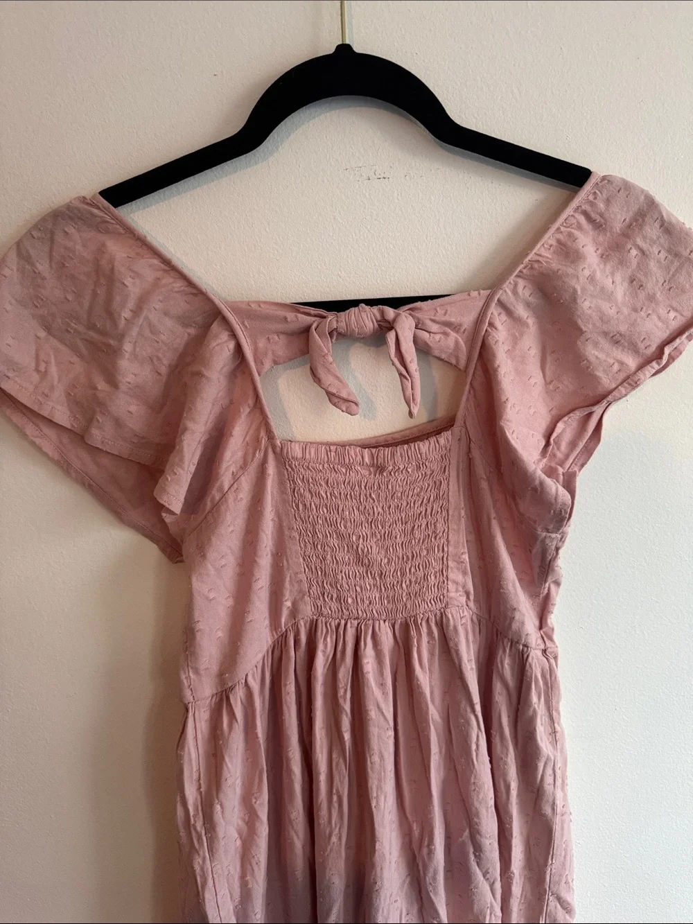 Old Navy Pink Eyelet Midi Dress Girls Size L